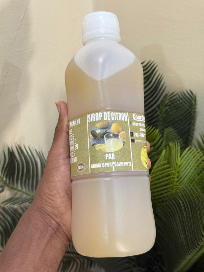 Sirop de citron vitaminé sénégalais 1L artisanal naturel