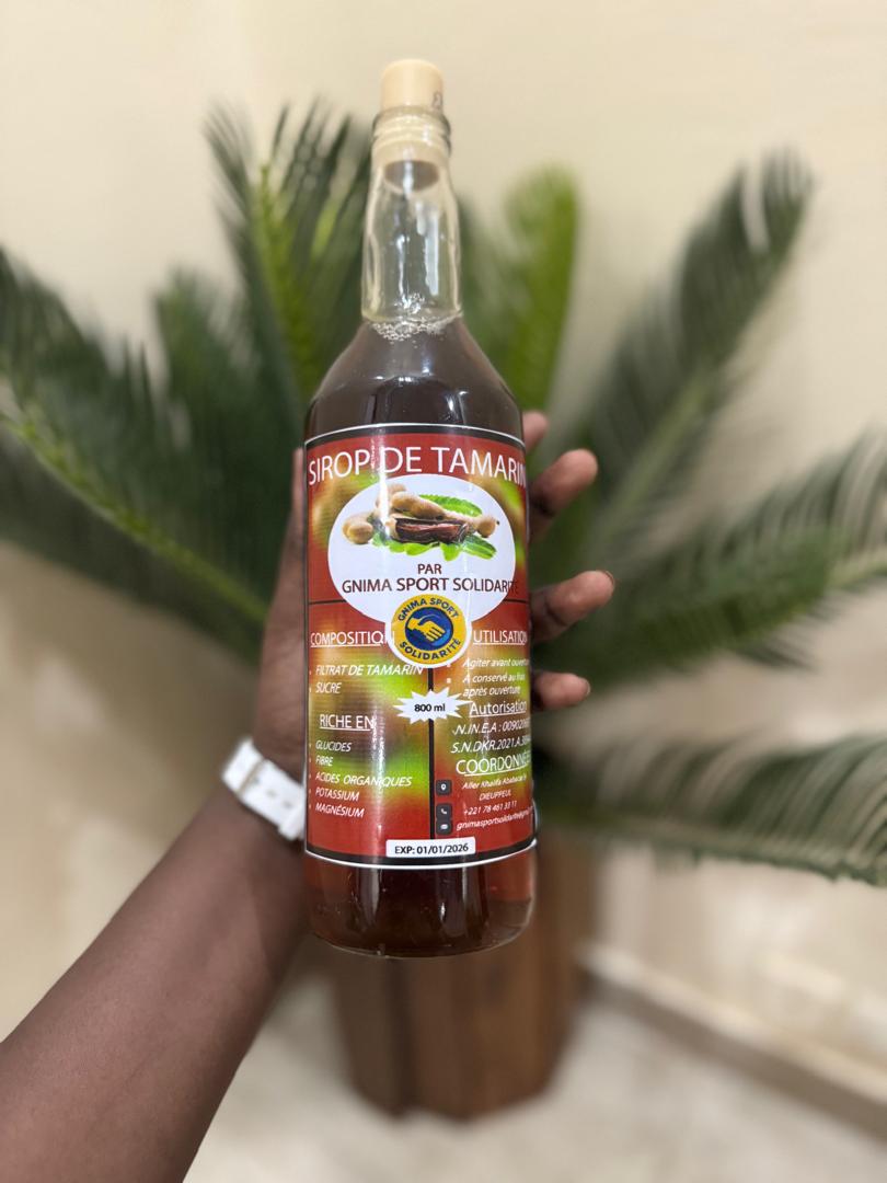 Sirop de tamarin digestif traditionnel sénégalais 800ml sans additif